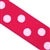 Cherry Red with White Polka Dot Elastic- 1 1/2 Inch Wide, Reversible