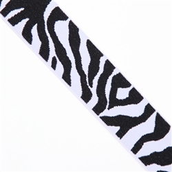 Zebra Print Elastic - 1 1/2" Wide