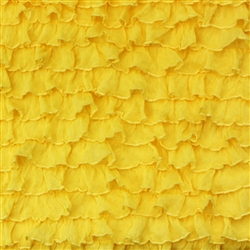 Frilly Laser Lemon Yellow Ruffle Fabric- Double Stretch