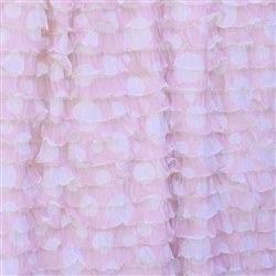 Light Pink Cascading Ruffle with White Polka Dot