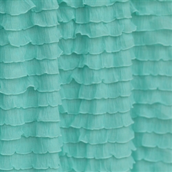 Mint Cascading Ruffle Fabric