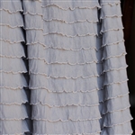 Silver Cascading Ruffle Fabric