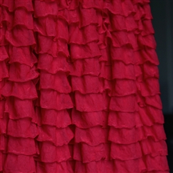 Scarlet Red 2 Inch Ruffle Fabric