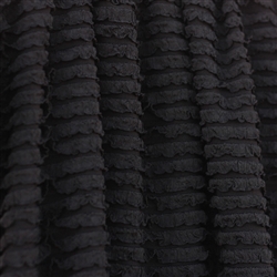 Black Mini Ruffle Fabric