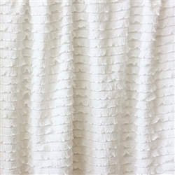 White Mini Ruffle Fabric