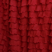 Image of Ruby Red Cascading Ruffle Fabric