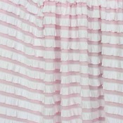 Image of Light Pink & White Striped Ruffle Fabric