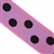 Bright Pink & Black Polka Dot 1 1/2 Inch Elastic - Reversible