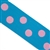 Turquoise with Light Pink Polka Dot Elastic- 1 1/2 Inch Wide, Reversible