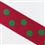 Red with Green Polka Dot Reversible Elastic, 1 1/2" Wide