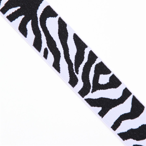 Zebra Print 1 1/2 Inch Elastic