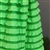 Lucky Bright Green Striped Cascading Ruffle Fabric
