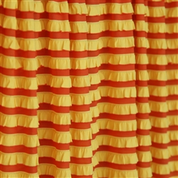 "Candy Corn" Yellow and Orange Striped Ruffle