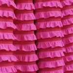 Sweethearts Hot Pink and Red Cascading Ruffle Fabric