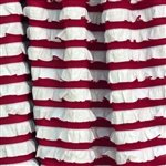 Peppermint Stripe Ruffle Fabric