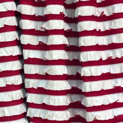Peppermint Stripe Ruffle Fabric