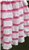 Bubblegum Pink & White Stripe Cascading Ruffle Fabric