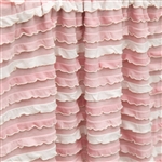 Tickled pink striped ruffle fabric in super soft cozy knit