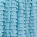 Aqua cascading ruffle fabric