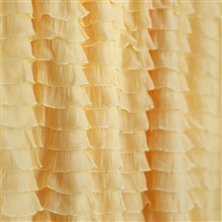 Butter Yellow Cascading Ruffle Fabric