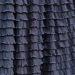 Charcoal Cascading Ruffle Fabric