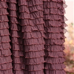 Chocolate Brown Cascading Ruffle Fabric