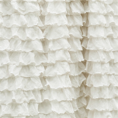 Frilly perfect cream ruffle fabric double stretch
