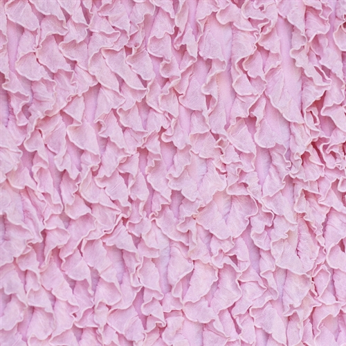 Frilly Perfect Pink Ruffle Fabric- Double Stretch