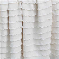 Ivory Cascading Ruffle Fabric