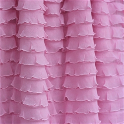 Pink Cascading Ruffle Fabric