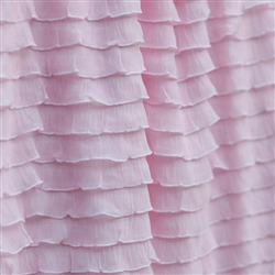 Light Pink Cascading Ruffle Fabric- soft, baby pink