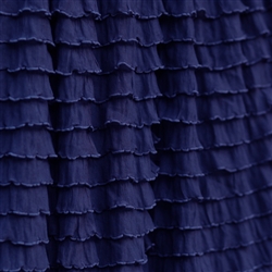 Navy Cascading Ruffle Fabric
