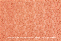 Orange Crush Embroidered Pinwheels