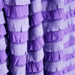 "Pansy Purple" Striped Ruffle Fabric - in super soft & cozy knit