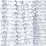 Frilly Perfect White Ruffle Fabric- Double Stretch