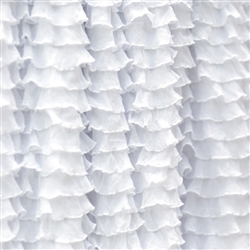 Frilly Perfect White Ruffle Fabric- Double Stretch