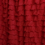 Ruby Red Cascading Ruffle Fabric