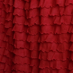 Ruby Red Cascading Ruffle Fabric