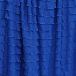 Sapphire Blue Cascading Ruffle Fabric