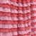 "Sunset" Cascading Ruffle Fabric - in light peachy pink and coral