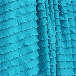 Turquoise Cascading Ruffle Fabric