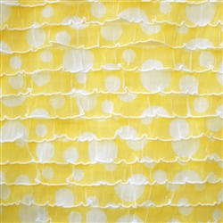 Yellow with White Dot Cascading Ruffle Fabric