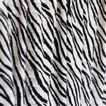 Zebra Printed Cascading Ruffle Fabric