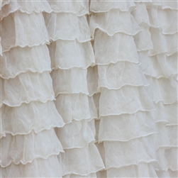 Ivory 2 Inch Ruffle Fabric