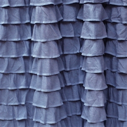 Moonstone Blue Boho Chic 2 Inch Ruffle Fabric