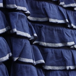 Navy with Heather Gray Stripe