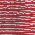 Red & Cream Nautical Stripe 2 Inch Ruffle Fabric