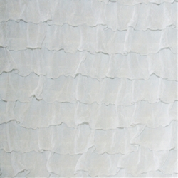 White 2 Inch Ruffle Fabric