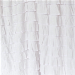 Winter White Boho Chic 2 Inch Ruffle Fabric