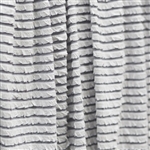 Gray With White Mini Ruffle Fabric